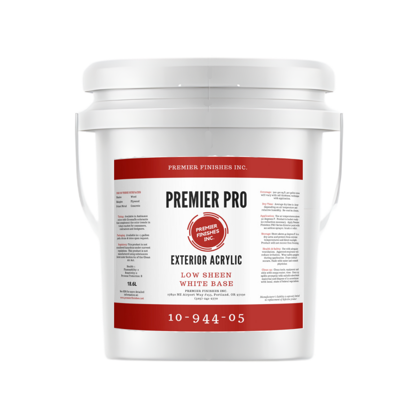 10-944 Premier Pro Exterior White Base (PICK UP ONLY)