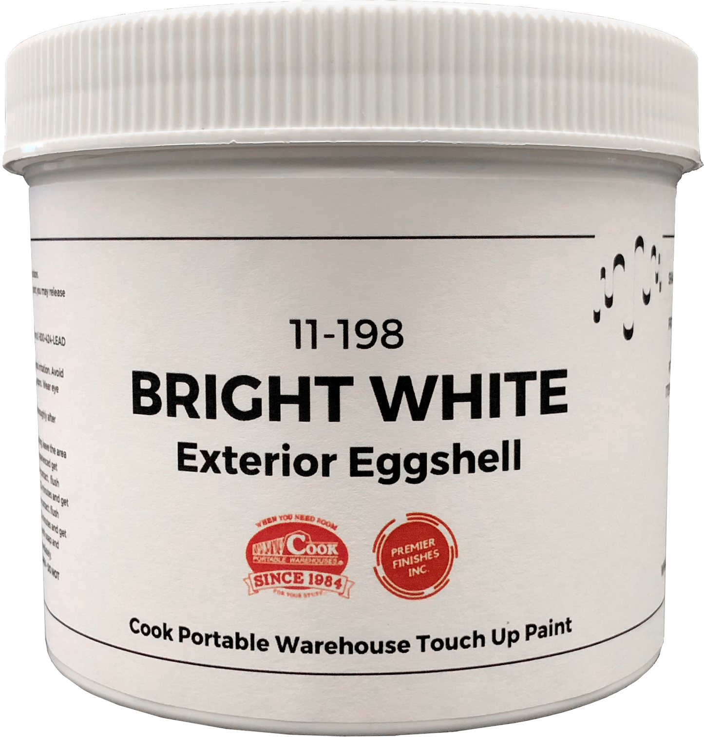 11-198 - 100% Acrylic Exterior - Eggshell - Bright White
